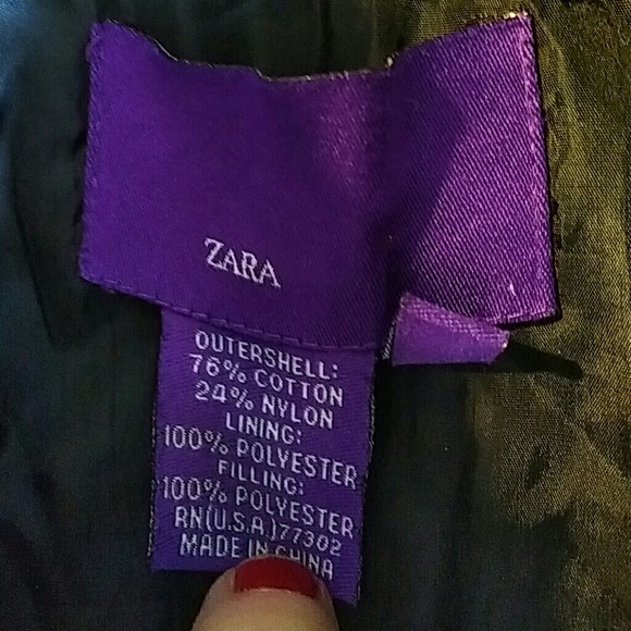 Zara Black Bomber zipper jacket size M - Picture 4 of 6